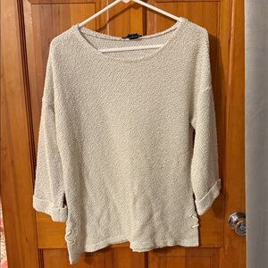 Robert Louis Cozy Cream Textured Sweater size small